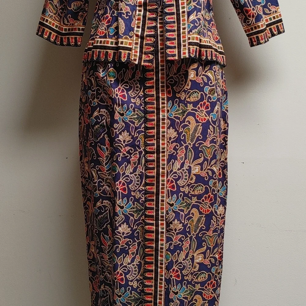 Vintage Singapore Collection Skirt Set Size 36 - Picture 6 of 17